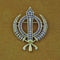Faceted multi-gemstone adi shakti pin1